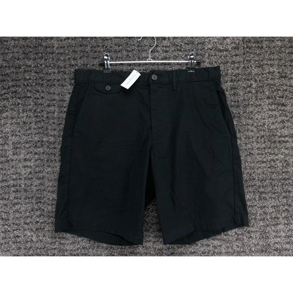 Banana Republic Shorts Mens 31 Actual 32 Black Slim Lived In Chino Stretch NWT